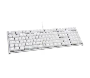 Ducky ONE 2 White Edition PBT MX-Red bílá / Herní klávesnice / podsvícená / mechanická / drátová (USB) / DE