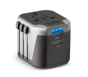 SBS Univerzální cestovní adaptér 12 W černá / doprodej