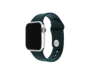 FIXED Silicone Strap Set silikonových řemínků pro Apple Watch 42 & 44 & 45 mm tmavě zelená