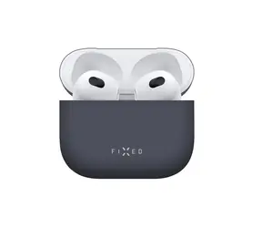 FIXED Silky Ultratenké silikonové pouzdro pro Apple Airpods 3 modrá