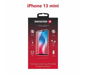 SWISSTEN FULL GLUE COLOR FRAME CASE FRIENDLY sklo pro Apple iPhone 13 mini černá