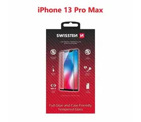 SWISSTEN FULL GLUE COLOR FRAME CASE FRIENDLY sklo pro Apple iPhone 13 Pro Max černá