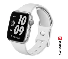 SWISSTEN Silikonový řemínek pro Apple Watch 38/40/41mm bílá