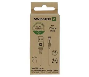SWISSTEN datový kabel USB - LIGHTNING 1.2m bílá  (ECO BALENÍ)