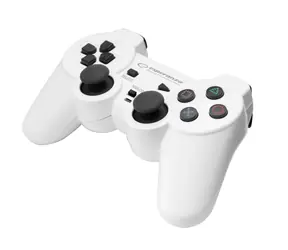 Esperanza EGG107W Trooper bílá / gamepad / vibrační systém / USB 2.0 / pro PC a PS3