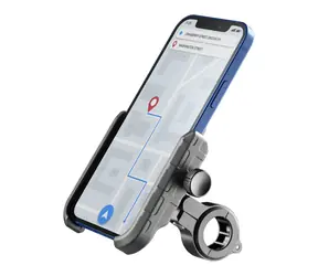 Cellularline Rider Steel Univerzální hliníkový držák mobilního telefonu na řídítka pro motorku i kolo černá