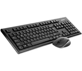 A4tech 7100N černá / set bezdrátová klávesnice + V-Track optická myš / USB / CZ-US layout