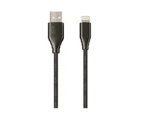 Forever Core Datový kabel Lightning MFI 20cm černá / 2.4A / textilní 