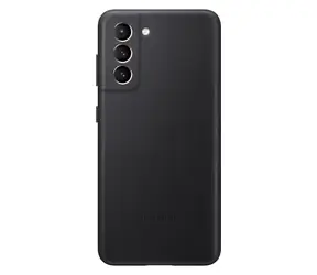 SAMSUNG Leather Cover Kožený zadní kryt pro Samsung Galaxy S21+ černá