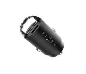 FIXED autonabiječka 30W s USB-C a USB-A výstupem v miniaturním provedení černá / podpora PD a QC 3.0