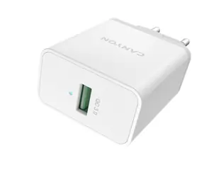 CANYON H-24 bílá / USB-A nabíječka / 24W / QC 3.0 / 1x USB-A