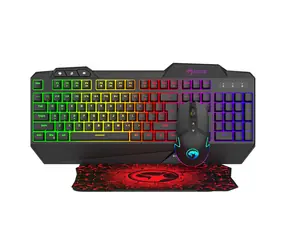 Marvo CM306 (US) černá / Sada klávesnice s herní myší a podložkou / US layout / 4800 DPI