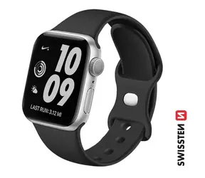 SWISSTEN Silikonový řemínek pro Apple Watch 42/44/45/49mm černá