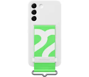 SAMSUNG Silikonový kryt s poutkem pro Samsung Galaxy S22 bílá