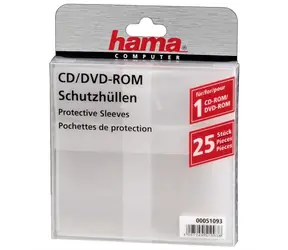 Hama ochranný obal pro CD& DVD 25ks transparentní