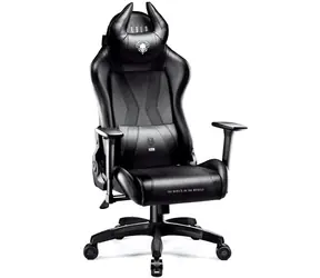 Diablo X-Horn 2.0 Normal černo-černá / herní židle / nastavitelná / syntetická kůže / pojezdová kolečka / nosnost 160 kg