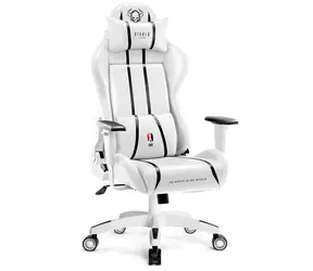 Diablo X-One 2.0 Kids bílo-černá / herní dětská židle / nastavitelná / umělá kůže / pojezdová kolečka / nosnost 160 kg