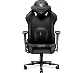 Diablo X-Player 2.0 King černo-černá / herní židle / nastavitelná / látková / pojezdová kolečka / nosnost 180 kg