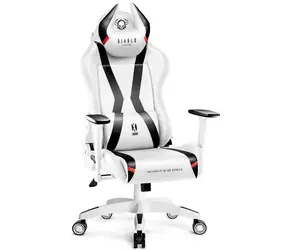 Diablo X-Horn 2.0 Normal bílá / herní židle / nastavitelná / umělá kůže / pojezdová kolečka / nosnost 160 kg