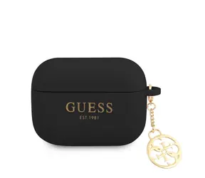 GUESS 4G Charm Silikonové Pouzdro pro Airpods Pro černá