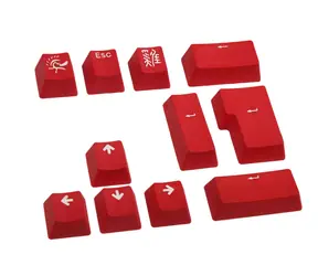 Ducky PBT Double-Shot Keycap Set červená / 11 kláves