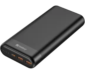 Sandberg Powerbank PD65W QC 20000mAh černá / max, 20V / max. 3.25A / 1x USB-C / 2x USB-A / 65W 