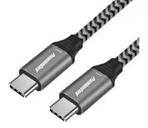 PremiumCord propojovací USB -C kabel s konektory USB-C - USB-C 1.5 m / 100W / 20V / 5A / 480Mbps / bavlněný oplet