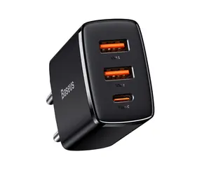 Baseus CCXJ-E01 Compact Quick Nabíječka USB-C 30W černá / 2x USB / 1x USB-C