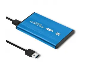 Qoltec Externí box na 2.5" modrá / SATA3 HDD / USB 3.0 