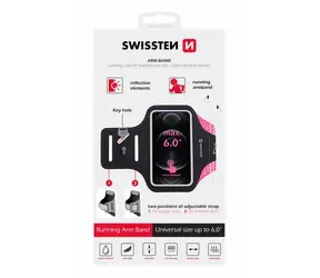 SWISSTEN ARMBAG CASE pouzdro pro 6" růžová / Obvod paže: až 38cm