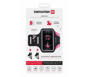 SWISSTEN ARMBAG CASE pouzdro pro 7" růžová / Obvod paže: až 38cm