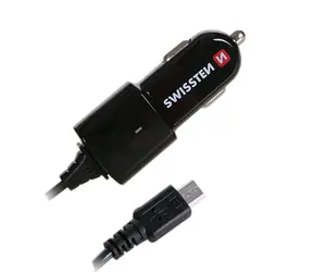 SWISSTEN CL Autonabíječka microUSB 1A černá