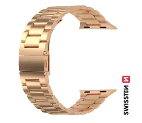 SWISSTEN Kovový řemínek pro Apple Watch 38/40/41mm růžovo zlatá