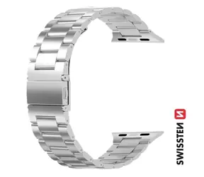 SWISSTEN Kovový řemínek pro Apple Watch 38/40/41mm stříbrná