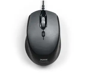 PORT CONNECT SILENT 900711 černá / drátová myš / USB-A + USB-C / 3600 DPI / 1.6m