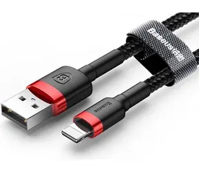 Baseus kabel USB-A na Lightning černo-červená 1 m