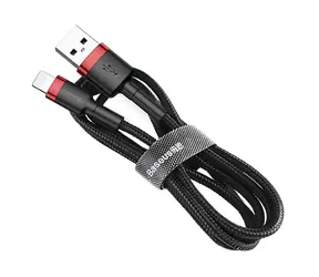 Baseus kabel USB-A na Lightning černo-červená 2 m