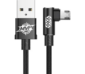 Baseus MVP kabel USB-A na microUSB černá / 2 m / Pravý úhel