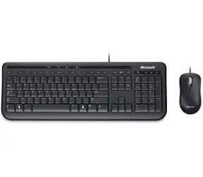 Microsoft Wired Desktop 600 černá / Drátová klávesnice a myš / USB / 800 DPI / GE layout 