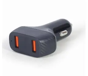 Gembird TA-U2QC3-CAR-01 černá / nabíječka do auta  / 2xUSB 
