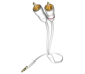 In-akustik Star Audio kabel bílá 0.75 m / 3.5mm jack - 2x Cinch