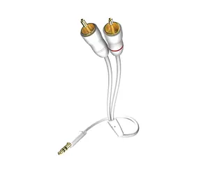 In-akustik Star Audio kabel bílá 1.5 m / 3.5mm jack - 2x Cinch