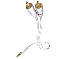 In-akustik Star Audio kabel bílá 5 m / 3.5mm jack - 2x Cinch