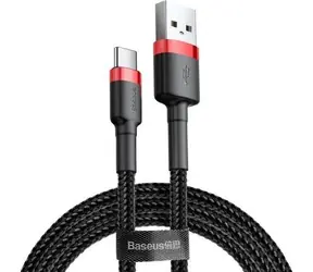 Baseus CATKLF-U91 kabel USB-A na USB-C černo-červená / 3 m