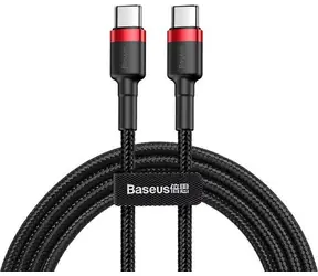 Baseus CATKLF-H91 kabel USB-C na USB-C černo-červená / 2 m
