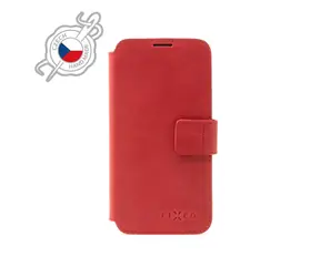 FIXED ProFit Kožené pouzdro typu kniha pro Apple iPhone 13 Pro červená