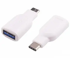 PremiumCord adaptér USB - C samec na  USB 3.0 A samice bílá / OTG