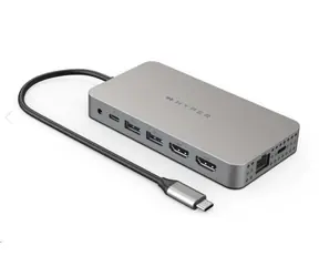 Hyper USB-C Univerzální dokovací stanice pro MacBook M1 / 2 x USB-C / 2 x HDMI / 2 x USB 3.0 / RJ45 / MicroSD / SD / pod