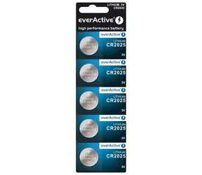 EverActive Lithium knoflíkové baterie CR2025 5ks