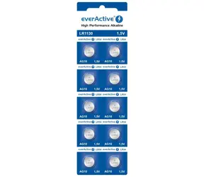 EverActive Alkalické knoflikové baterie G10 LR1130 LR54 10ks